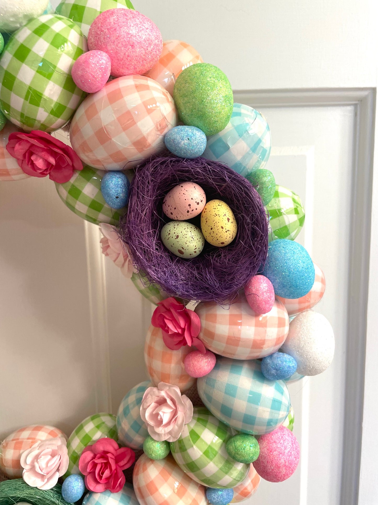 Plaid Easter Egg Wreath