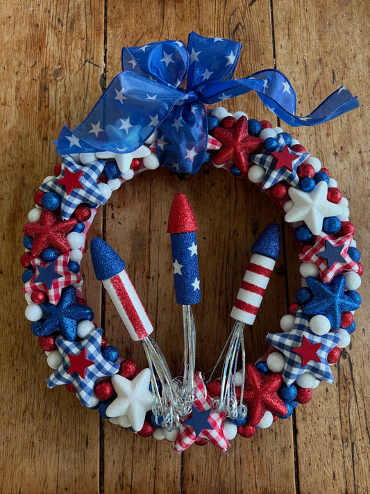 Patriotic Firecracker Wreath